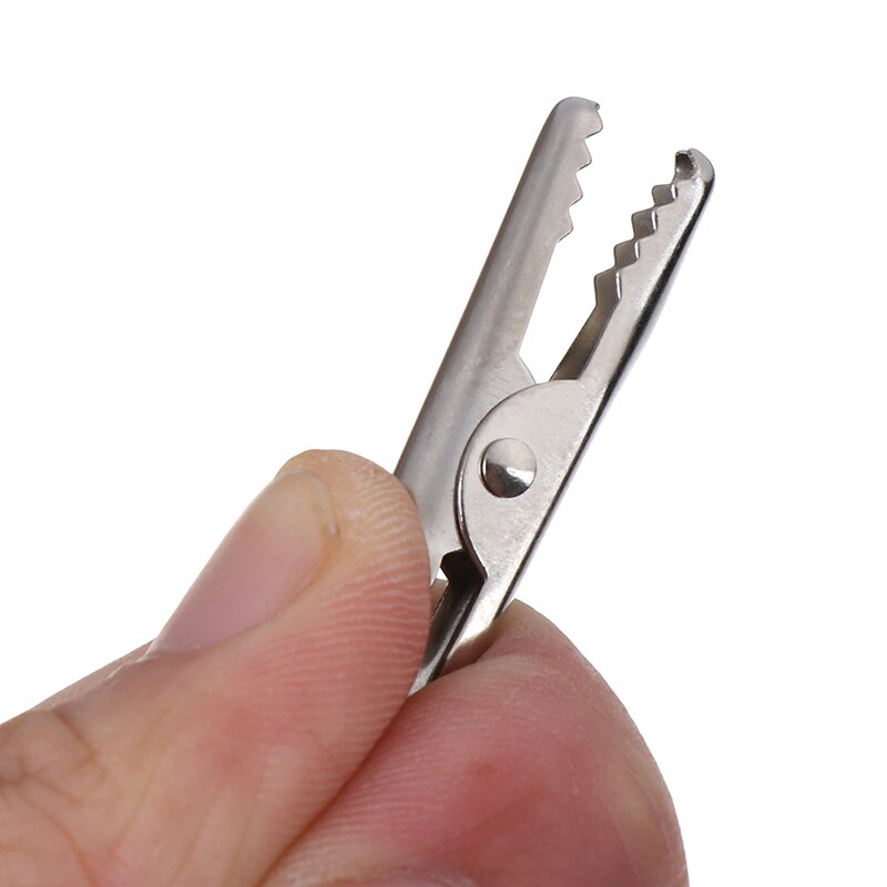 10pcs Non-insulated Alligator Clips Metal Electric Test Crocodile Clip Clamps Alligator Clip Wire Rope In Alligator Clips