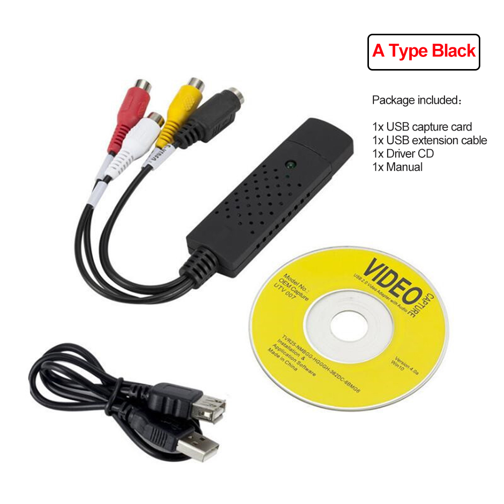 VHS to Digital Converter USB 2.0 Video Converter Audio Capture Card for VHS Box VHS VCR TV to Digital Converter for Win 7/8/10: Beige