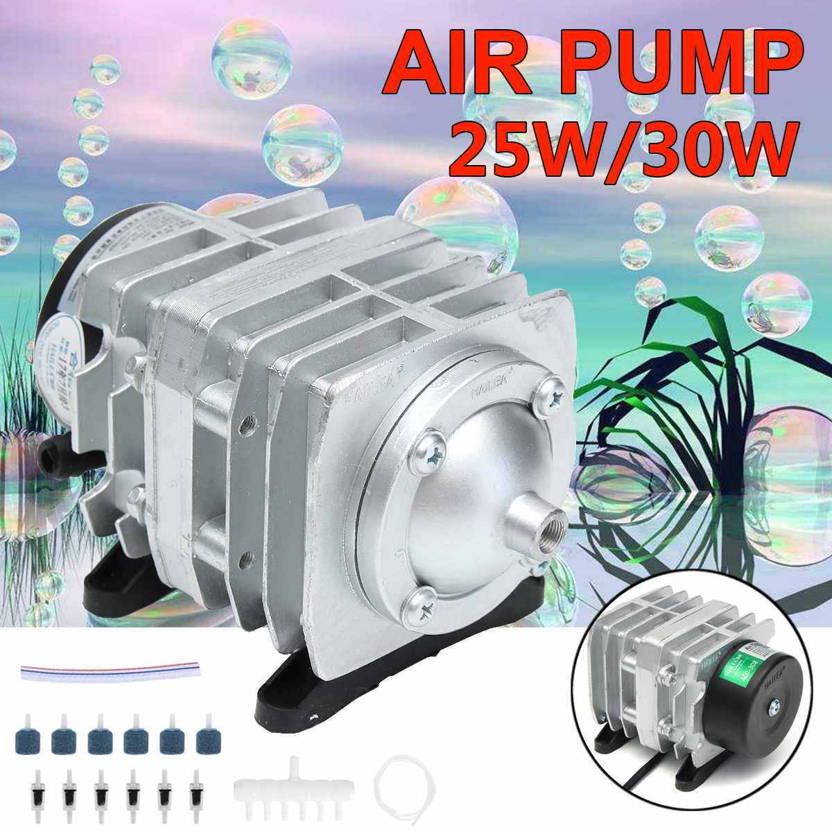 Aquarium electromagnetic air compressor 82L/min fish tank air pump increasing oxygen pump HAILEA