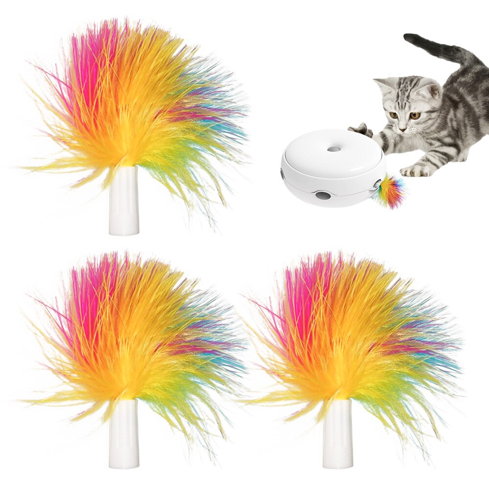 Juguete eléctrico para gatos, palo giratorio automático antideslizante,