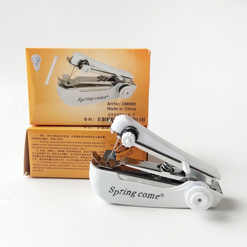 Portable Mini Manual Sewing Machine Travel Portable Sewing Tools Home Tailoring Machine Handy Needlework Tool Home Accessories: E