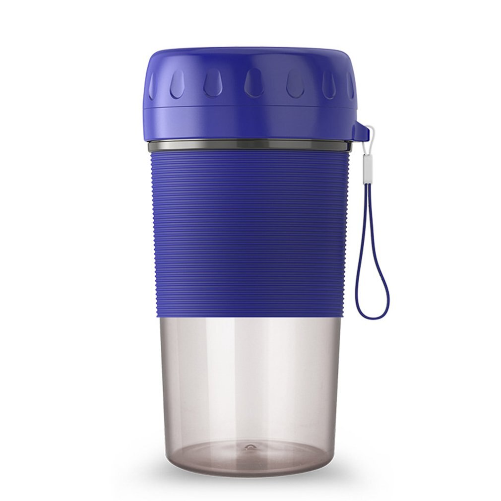 Licuadora eléctrica pequeña de frutas, batidora de alimentos, mini procesadora de alimentos, licuadora eléctrica de 300ML, mezcladora de cocina, exprimidor de fruta: Azul