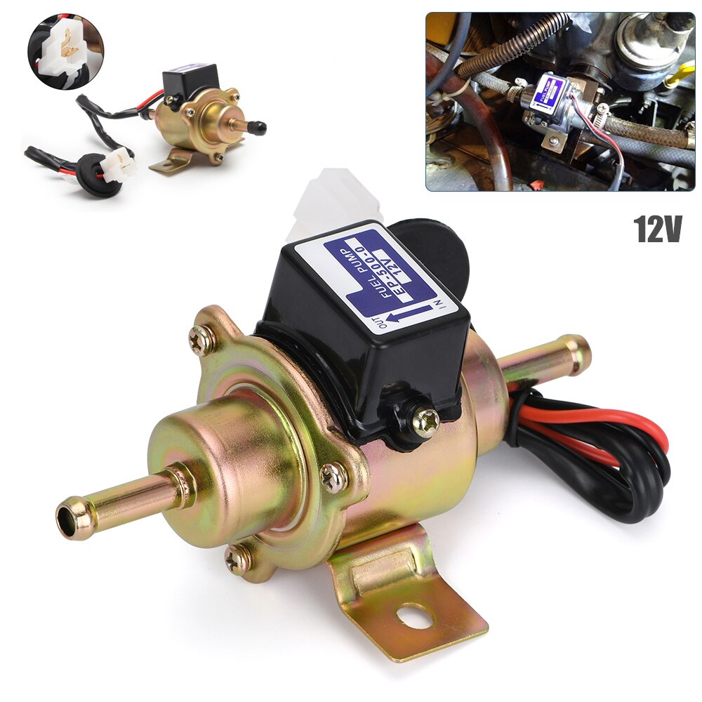 12V Universal Low Pressure Petrol Gas Diesel Electric Fuel Pump 1/4 Tubing For Motorcycle ATV Jeeps Trucks Marine