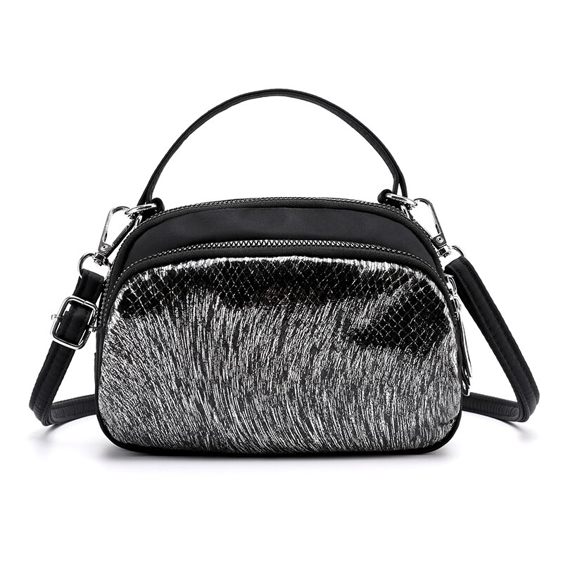 Vrouwen Handtas Composiet Schoudertas Waterdichte Nylon Tas Draagbare Crossbody Bag Mode Wilde Handtas Kitty Portemonnees: Black-LP