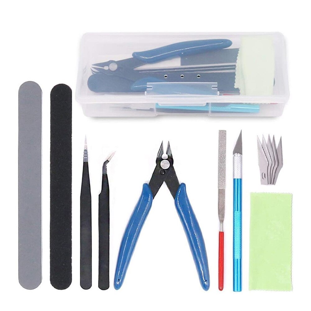 9 Pcs Model Building Tools Combo Gundam Modeler Basic Tools Craft Set For Car Model Building Kit: Default Title