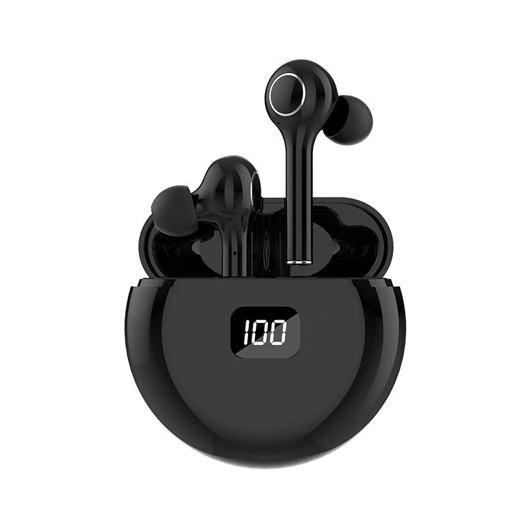 Wireless bluetooth headset touch voice bluetooth headset: Black