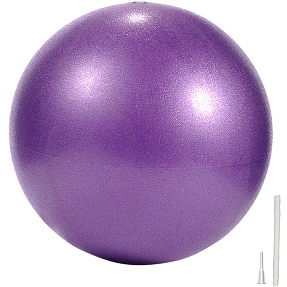 9 tums yogaboll mini-övningsboll pilatesboll sportträning gym anti-spräng- och halksäkra bollar sjukgymnastik: Lila