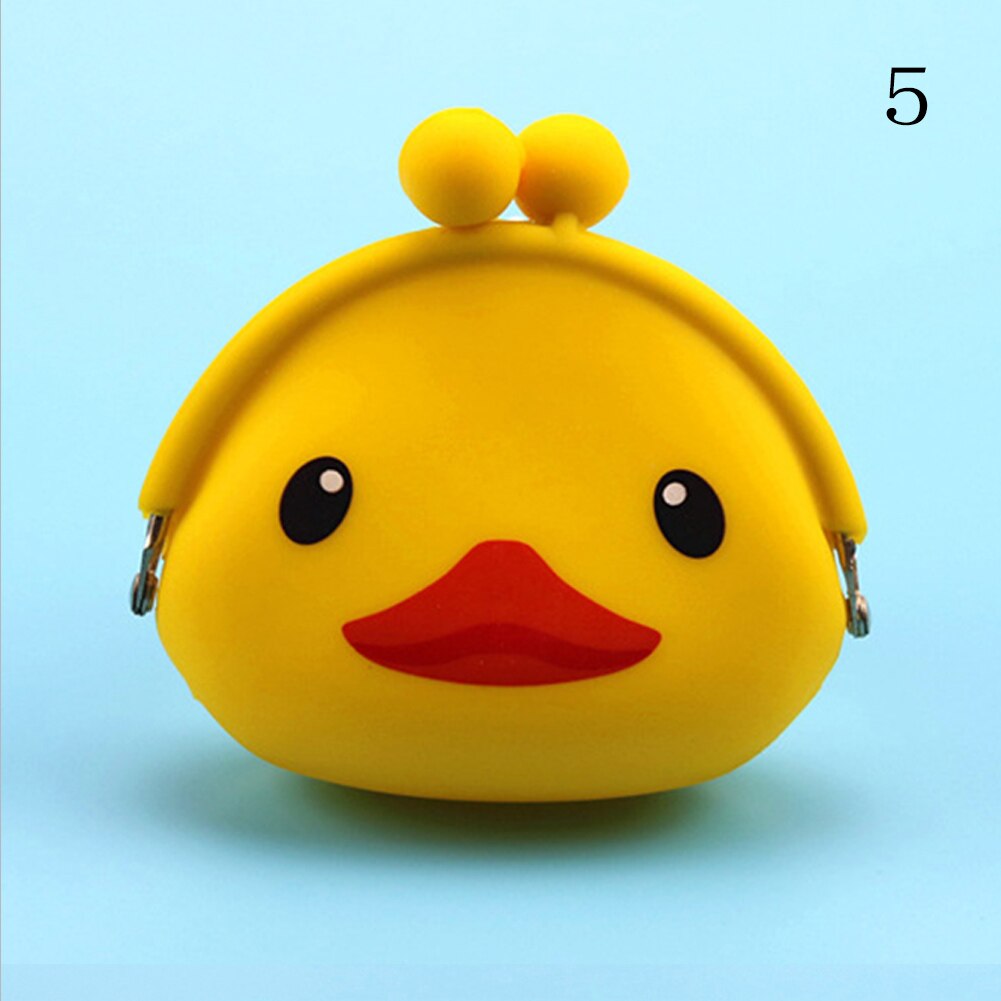 Coin Purse Mini Silicone Animal Small Coin Purse Lady Key Bag Purse Children Prize Package Bluetooth earphone bags: 5