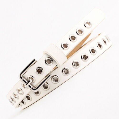 Vrouwen PU Lederen Riem Klinknagel Studded Single Grommet Gaten Dames Taille Keten Riemen Cadeaus Casual Mode Verkoop