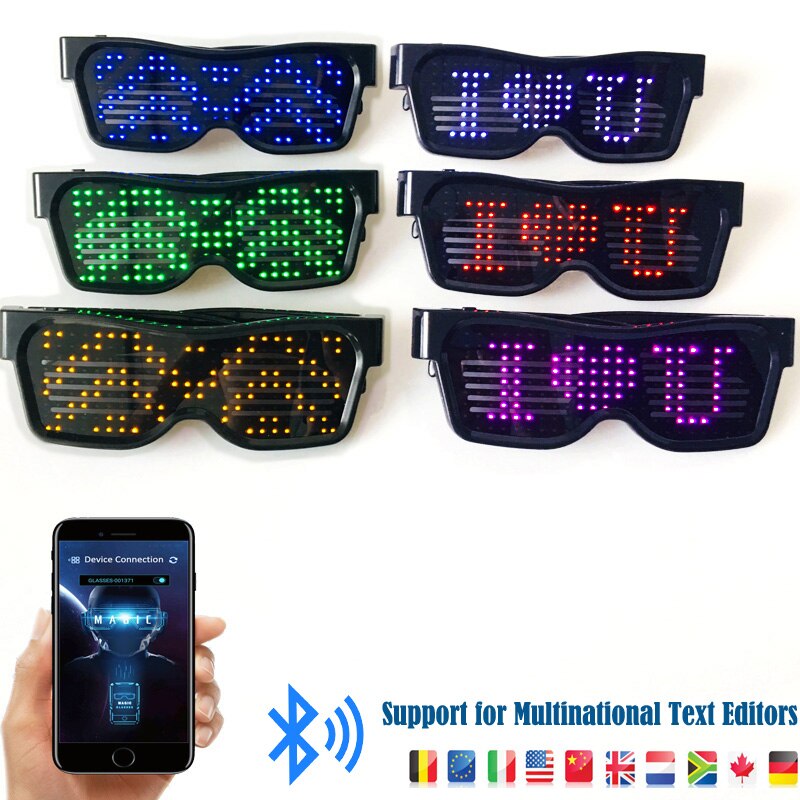Display Die Bluetooth Gläser Mit Die Geladenen Magie-Umgewandelt DIY LED