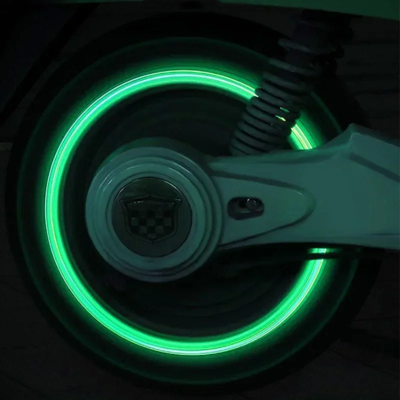 Auto Leuchtende Reifen Ventil Kappen Fluoreszierende Nacht Leuchtende Motorrad Fahrrad Rad Reifen Hub Ventile Stengel Deckel Dekor