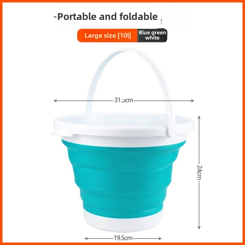 Portable Foldable Multi-Function Bucket Car Travel Fishing Pen Washing Basin Outdoor Use Collapsible Water Container Home Goods