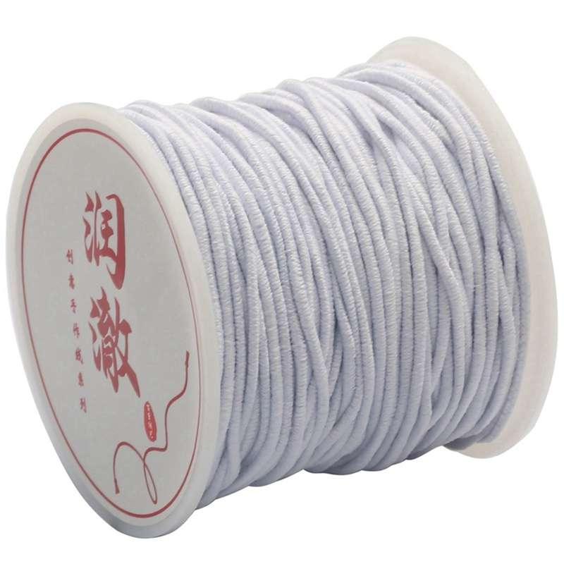 50 m/rolka mocne elastyczne frezowanie przewód 0.8-1.5mm do bransoletek Stretch Thread String naszyjnik komponenty do biżuterii DIY linia produkcyjna