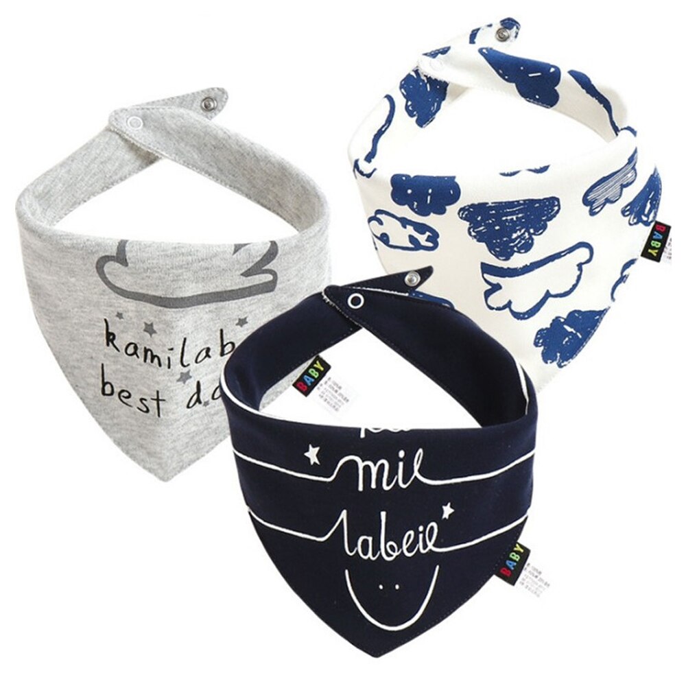 3 pz/lotto infantile Delle Ragazze Dei Ragazzi Asciugamano saliva Bavaglini Bandana Sacco di Cotone Multi-stile Del Fumetto Babadores