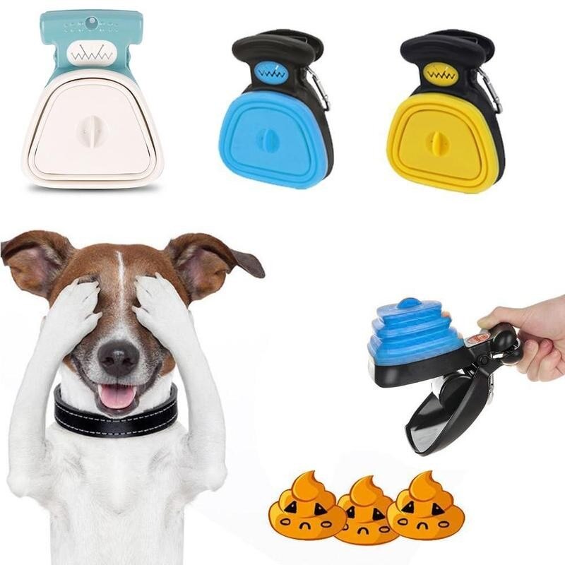Dog Pet Travel Foldable Pooper Scooper 1 Roll Decomposable Bags Poop Scoop Clean Pick Up Excreta Cleaner Pig Hamster