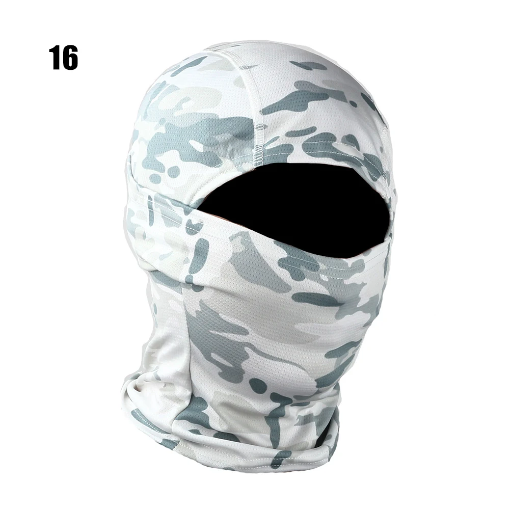 Pasamontañas de camuflaje, bufanda para cara completa, esquí, ciclismo, máscara facial completa, cubierta para cuello, calentador de cabeza, gorro deportivo, forro para casco: Castaño