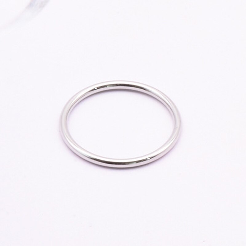 316 Edelstahl Kleine Dünne Ringe Für Frauen Mädchen Rose Gold Silber Farbe Runde Kreis Ring Schmuck 1,5mm Größe 5 6 7 8 9: 5 / Silber- Farbe