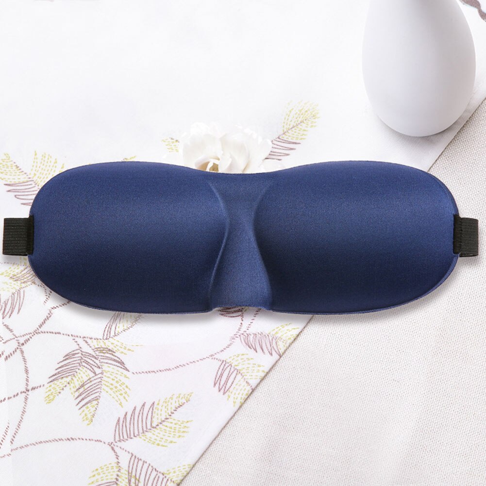 1Pcs Upgrade 3D Sleep Mask For Eyes Soft Shading Sleeping Eye Mask Bandage Travel Rest Stereo Eye Cover Sleeping Aid Blindfold: Navy blue
