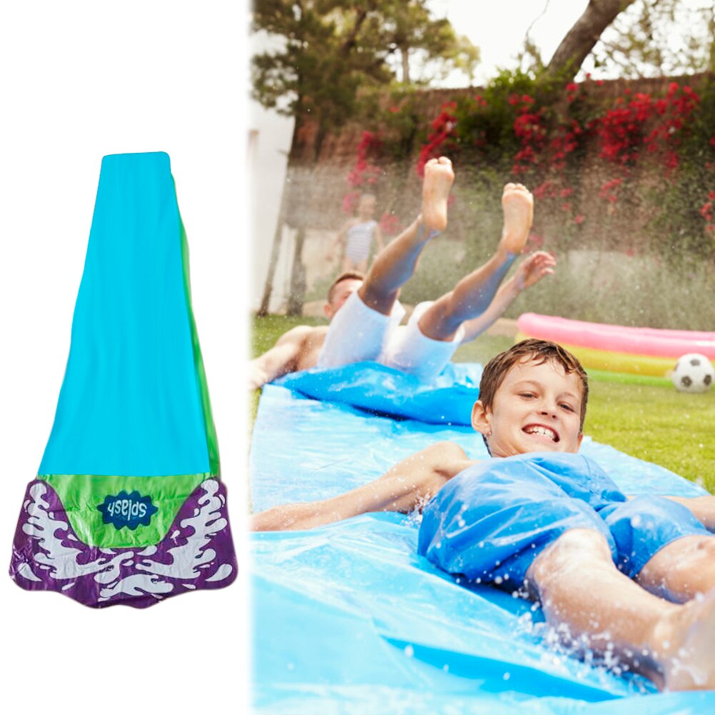 4.8M Dubbele Surf Water Slide Pvc Opblaasbare Gazon Glijbanen Zwembaden Voor Kinderen Achtertuin Outdoor Water Games Speelgoed Rodelen aquatique