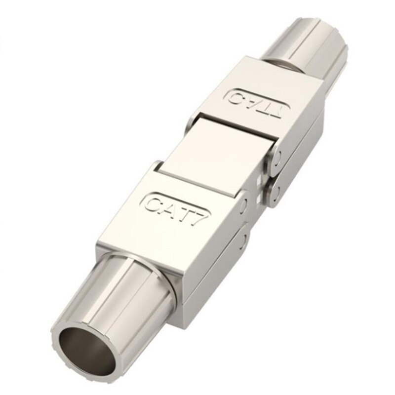 Cable extensor Cat7, caja de conexión, adaptador, Conector de extensión Lan RJ45, totalmente blindado, sin herramientas, Cat7