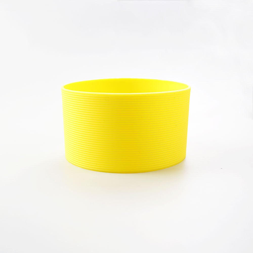16 Kleuren 8.5Cm Siliconen Cup Cover Strepen Antislip Warmte Voor Glas Cup Mouwen 85Mm Geïsoleerde Water fles Cup Mouwen: Dark Gray