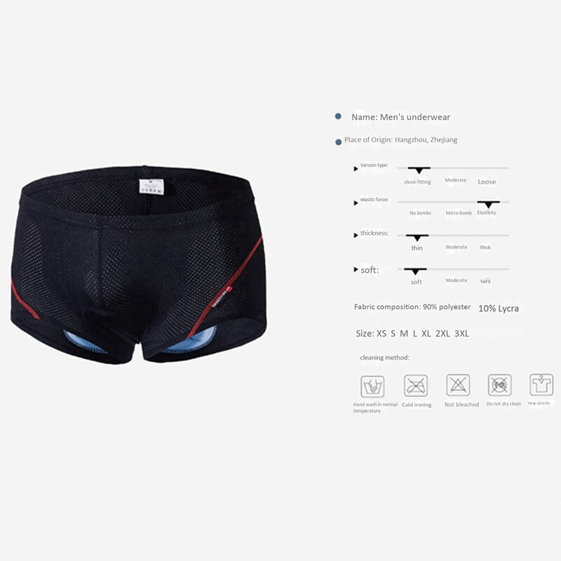 Fietsbroek spons gel 3d gevoerde fiets mtb binnenbroek fietsondergoed