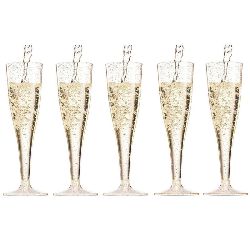 5 x plast champagne prosecco flöjter glas 175ml ett stycke flöjt glas vinglas fest bröllop flöjt bägare cocktail kopp