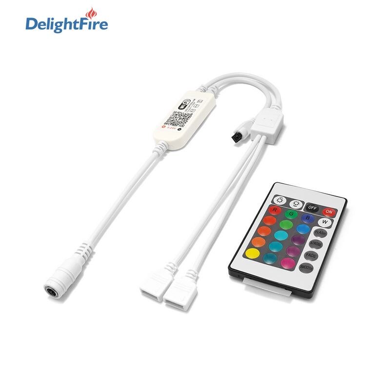 Wifi kontroller kontroll 2 utgang bærer kontroller  dc 5v 24v kontroller 22/24 nøkler ir fjernkontroll til 5050 2835 rgb ledet stripe belysning: 24 nøkler