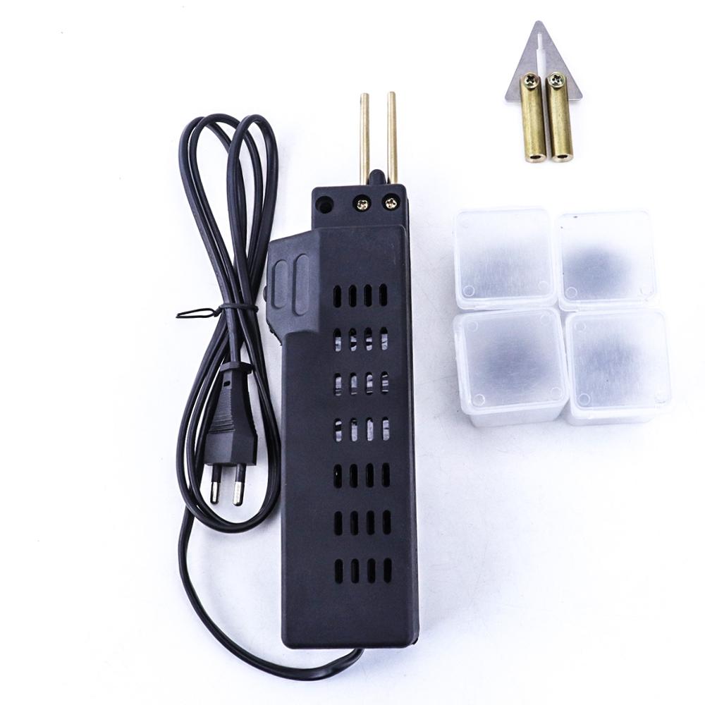 Bil kofanger reparationssæt plast svejsebrænder 210v-240v eu plug fairing auto body tool stapler