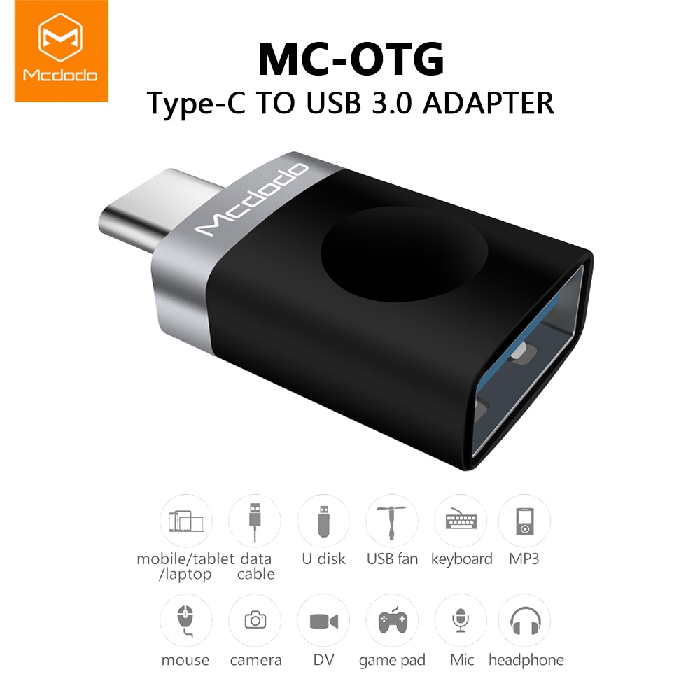 Mcdodo Type C Adapter Type-C Om Usb 3.0 Otg Kabel Adapter Usb C Converter Voor Samsung Galaxy S8 s9 Huawei P9 Usb C Otg Adapter