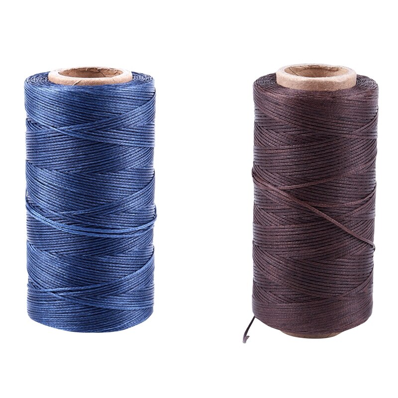 Fil à Coudre Ciré 150D - Kit 180m Avec Aiguilles - Pour Cuir, Tapis, Canapé Et Chaussures