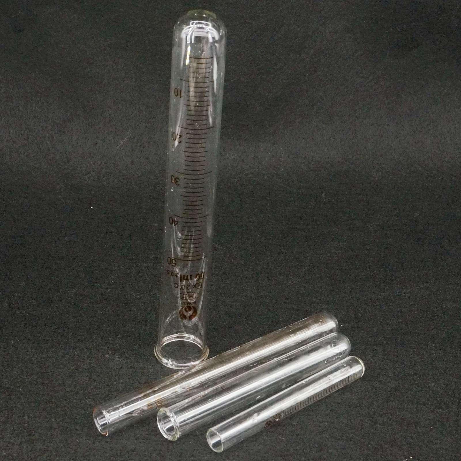 Lot5 2/5/10/15/20/25/50/100 Ml Lab Glas Test buis Ronde Bodem Met Schaal Lijn