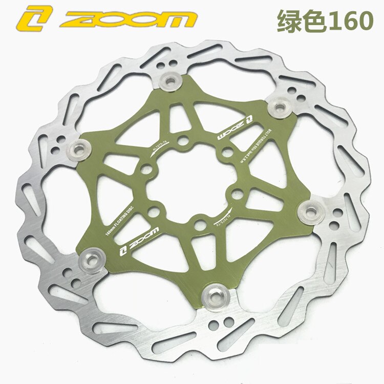 Zoom Bicycle Disc Brake MTB Brake Float Floating Disc Rotors 160mm 180mm 203mm Hydraulic Brake Pads Float Rotors Bicycle Parts: green 160mm