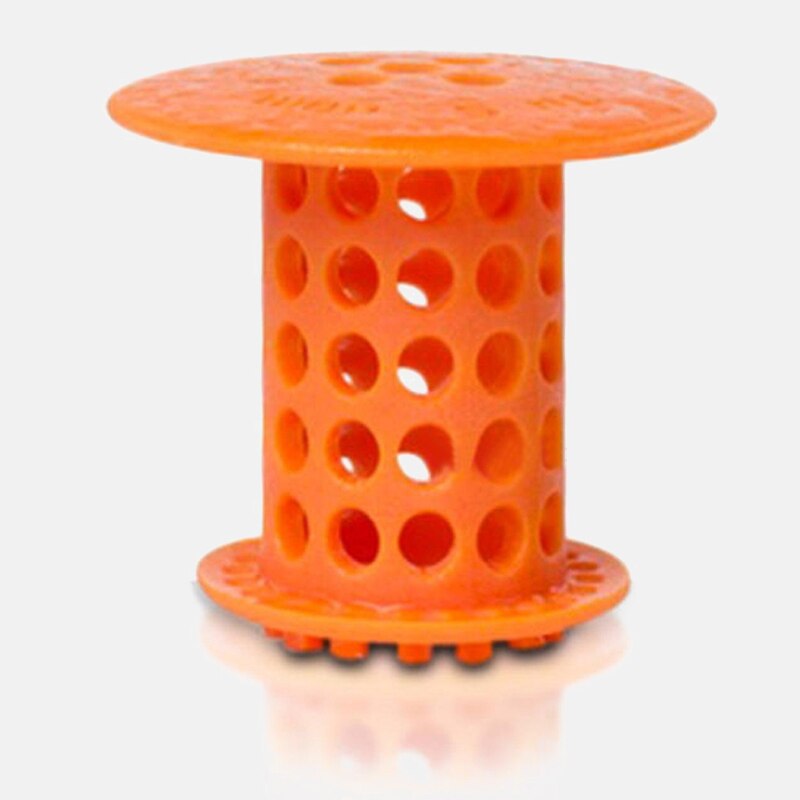 Bouchon bouchon évier crépine salle de bain Drain capteur de cheveux bain filtre égout drague dispositif douche cheveux bouchon salle de bain accessoires: Orange