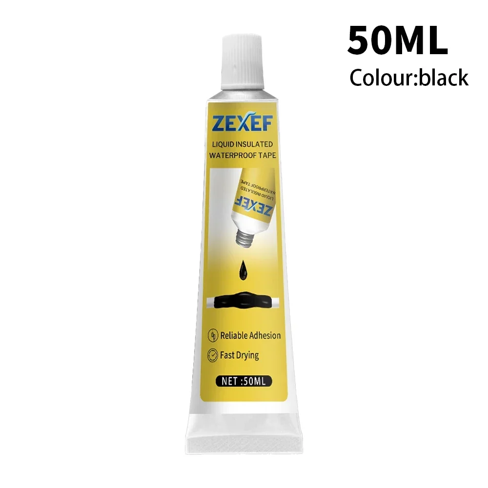 50/100ml flytande eltejp vattentät isoleringstejp fixeringslim för kabelanvändning isoleringspasta tätningsmedel hemledningsreparation: Röd