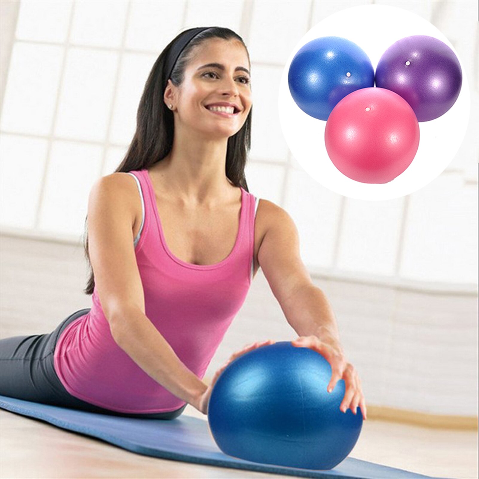 Rosy Clouds Yoga Ball PVC Fitball High Explosion-proof PVC Yoga Balls Exercise Fitball For Fitness Training