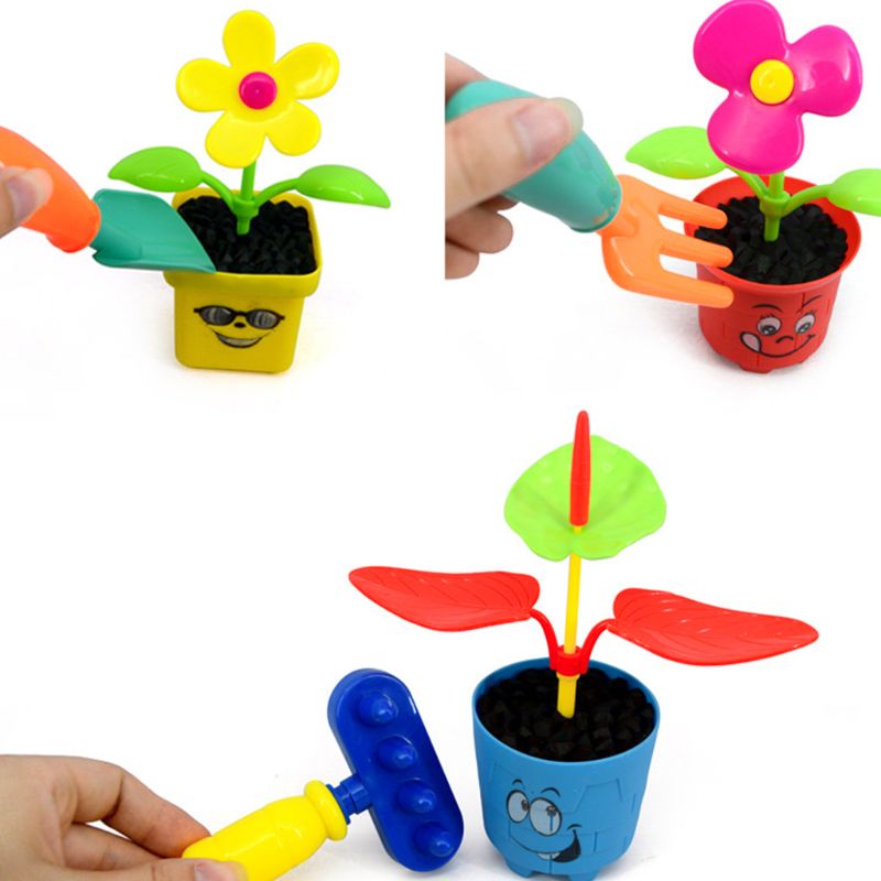 1 Set Plastic Bloem Planten Tool Speelgoed Kinderen Speelhuis Spel Tuin Speelgoed Voor Meisjes Jongens