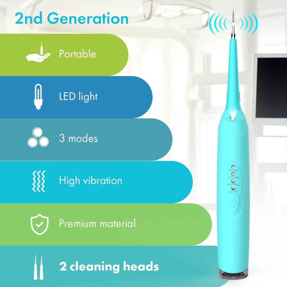 Kit removedor de cálculo Dental, iFanze raspador de sarro eléctrico-el mejor Kit de higiene Dental que incluye un removedor de placa Dental, una Denta