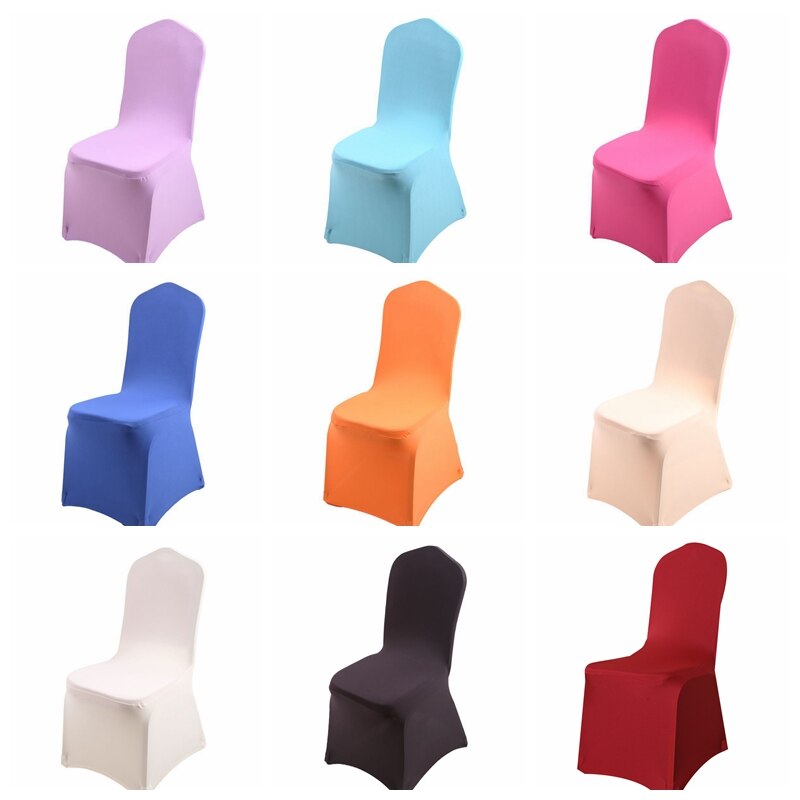 Housse de chaise élastique de couleur unie, pour Banquet, mariage, hôtel, maison, décor de maison