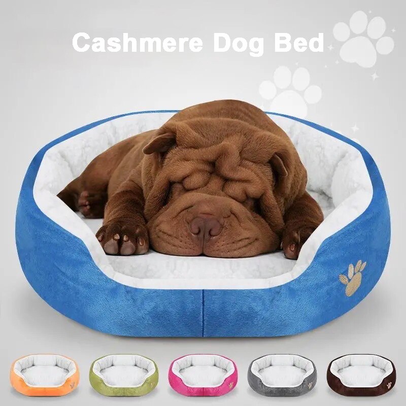 Coussin de lit en cachemire très doux pour chien, niche pour chat, panier pour chiot, niche, Chihuahua, poméranien