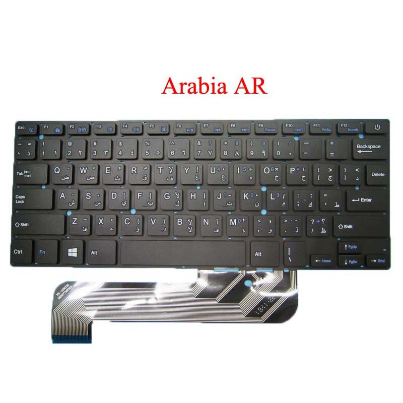Teclado para ordenador portátil, para Irbis NB44, XK-HS002, MB27716023, Arabia, italiano, español, inglés, negro, sin marco, US SP IT AR,