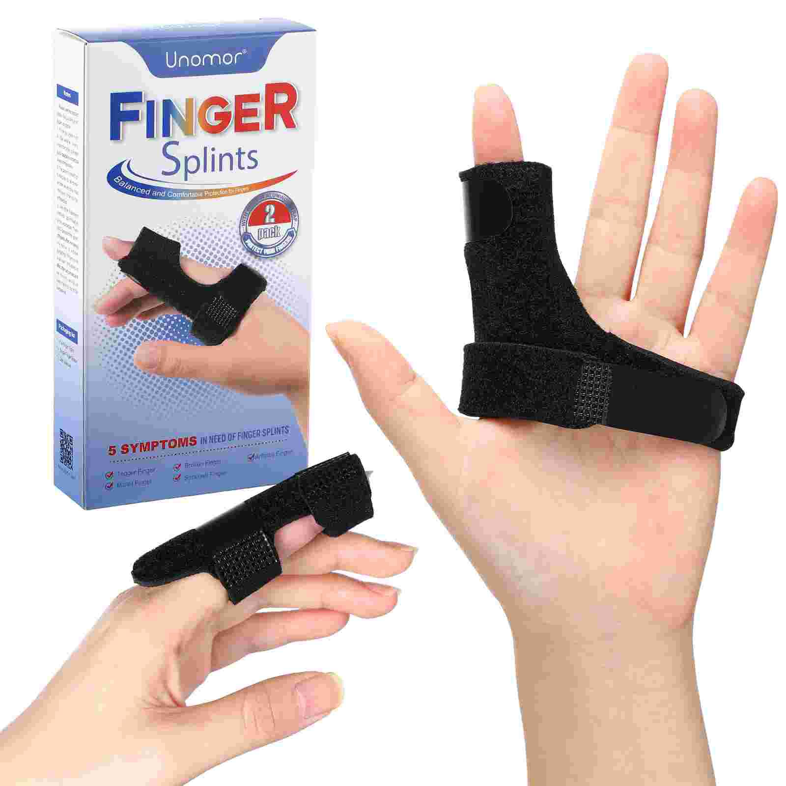 2pcs Comfortable Breathable Finger Splint Finger Straightener Finger Brace for Arthritis Trigger Finger