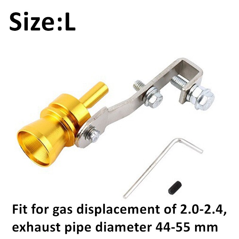 Auto modifizierte Turbo Pfeife Auspuffrohr Schalldämpfer Nachahmer Teufel Hals Düse Schalldämpfer Auspuffrohr Schalldämpfer Spitze Auto Zubehör edelstahl endschalldämpfer auspuff doppelendrohre: Gelb L