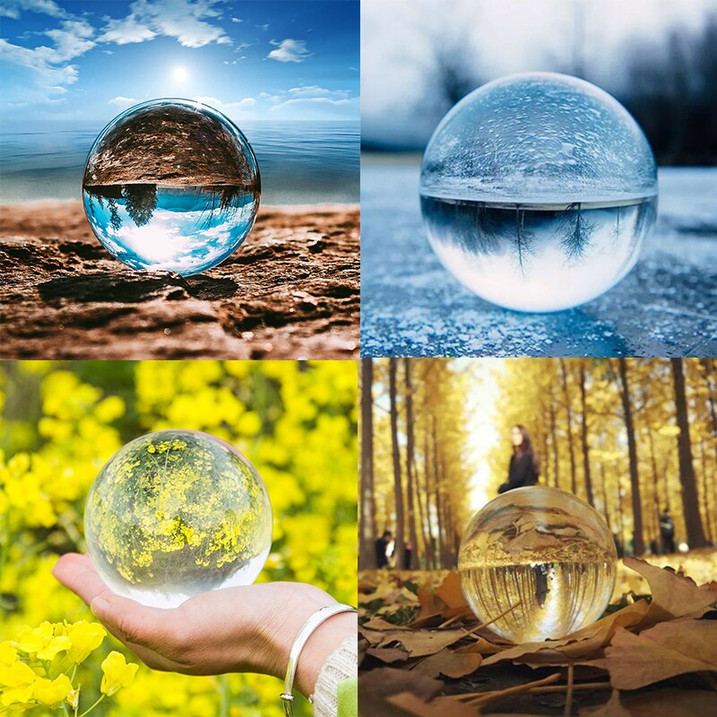 60/70/80Mm Crystal Ball Fotografie Fengshui Magic Glas Bal Home Decor Glas Sphere Bola De Cristal