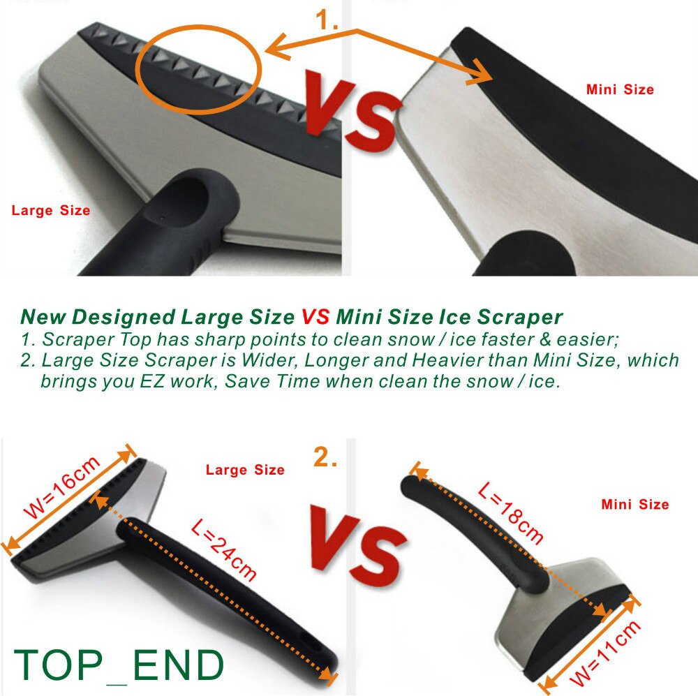 Portable Large Size Ice Scraper,Ice Shovel,Snow Shovel,Soft Wiper ,Clean Fast &amp; Clean,A Recommended Tool For Winter