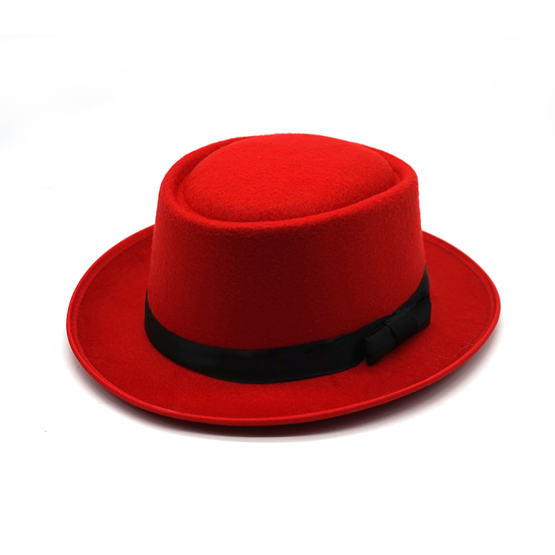 Vinter panama hat kvinder filt kasketter mandlige vintage trilby hat bred skygge fedora kasketter med bånd chapeau homme feutre: 5