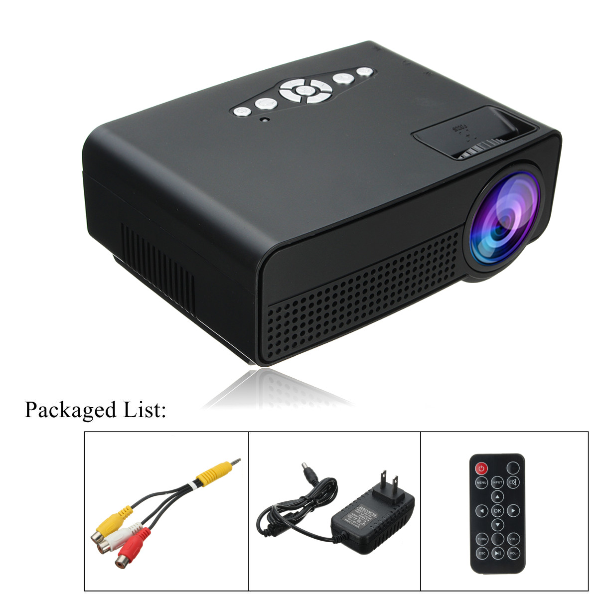 LEORY Draagbare 7000 Lumen HD 1080P 3D Multimedia Projector LED Home Theater HDMI USB Home Theatre-systeem