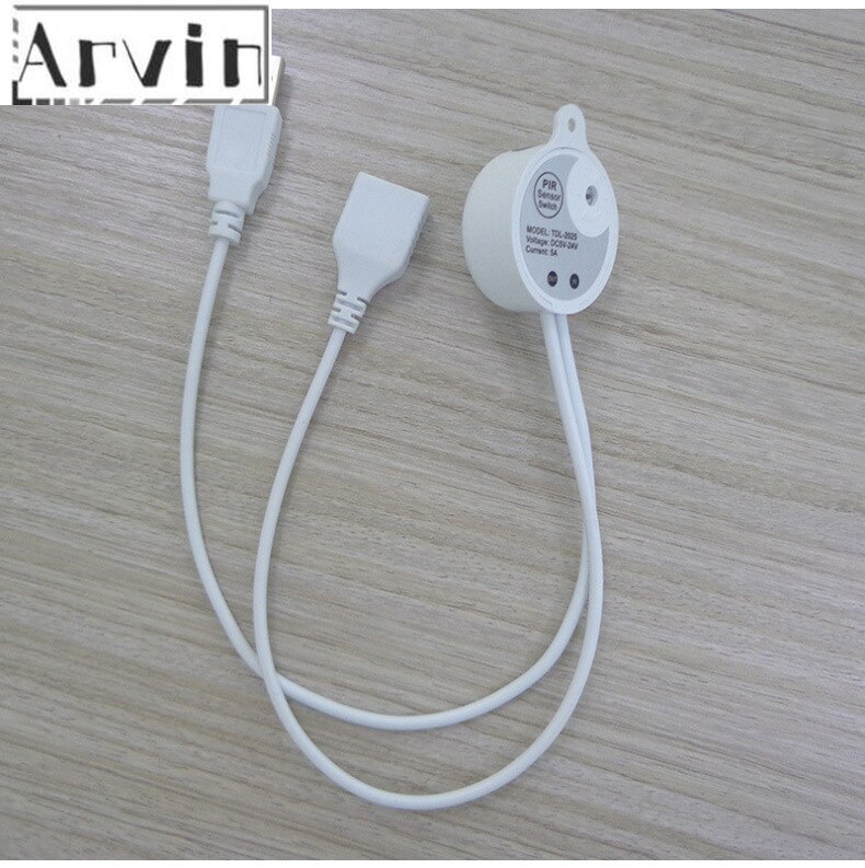 DC 5-24V/5A With USB Plug Human Body Infrared PIR Motion Sensor Switch For LED Strip Night Lights