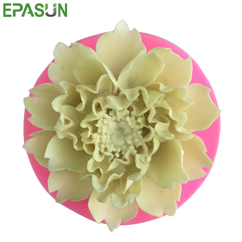 Grote Bloem 3D Zeep Mold Silicone Mold Rose voor Zeep Food Grade Siliconen Fondant Mallen Cake Decorating Tool Bakvorm gereedschap