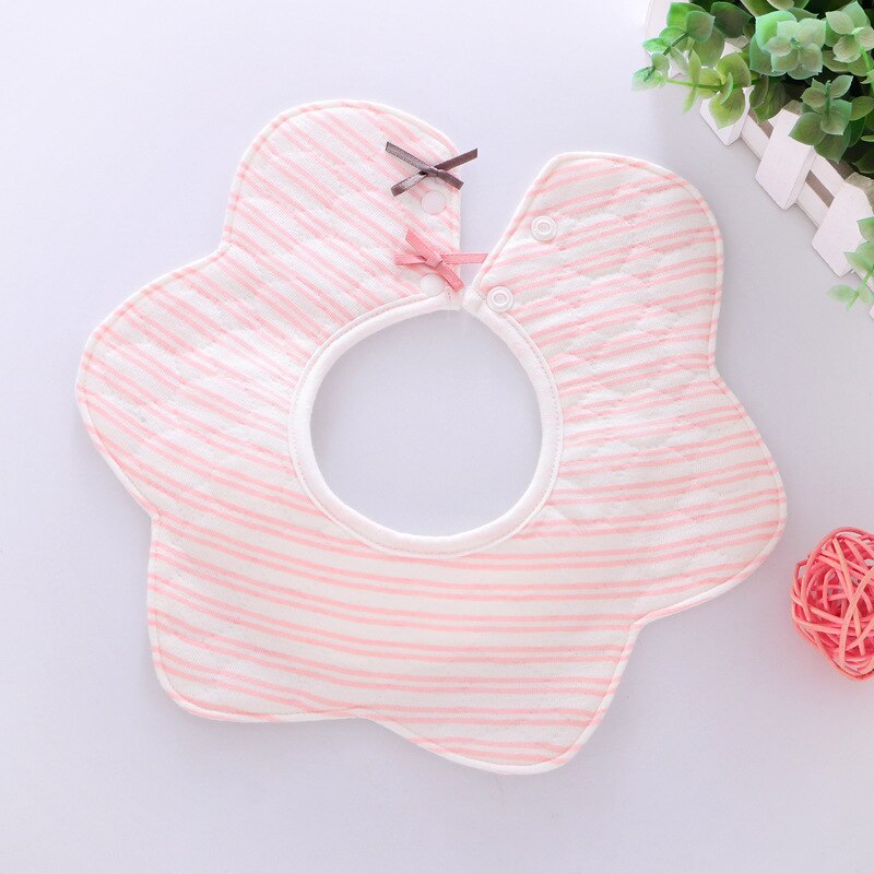 Cotton Baby Bibs Cute Flower Baby Girl Boy Bibs Bowknot Rotating Infant Baby Feeding Stuff Burp Cloth Baberos Babador Bibs